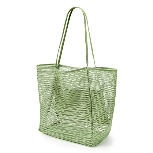 Mesh Beach Tote, 23L, Grass, Large