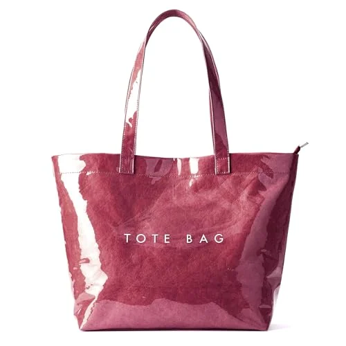 Beach Tote, Burgundy, Large