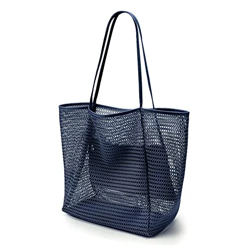 Mesh Beach Tote, 23L, Dark Blue