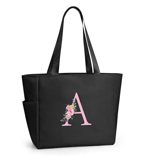 Beach Tote, Black, Large