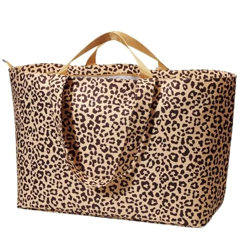 Beach Tote, 60L, Leopard, X-large