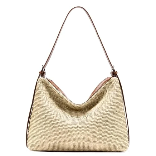 Straw Tote Bag, Beige