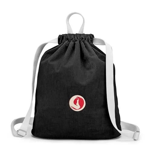 Corduroy Laptop Backpack, Black